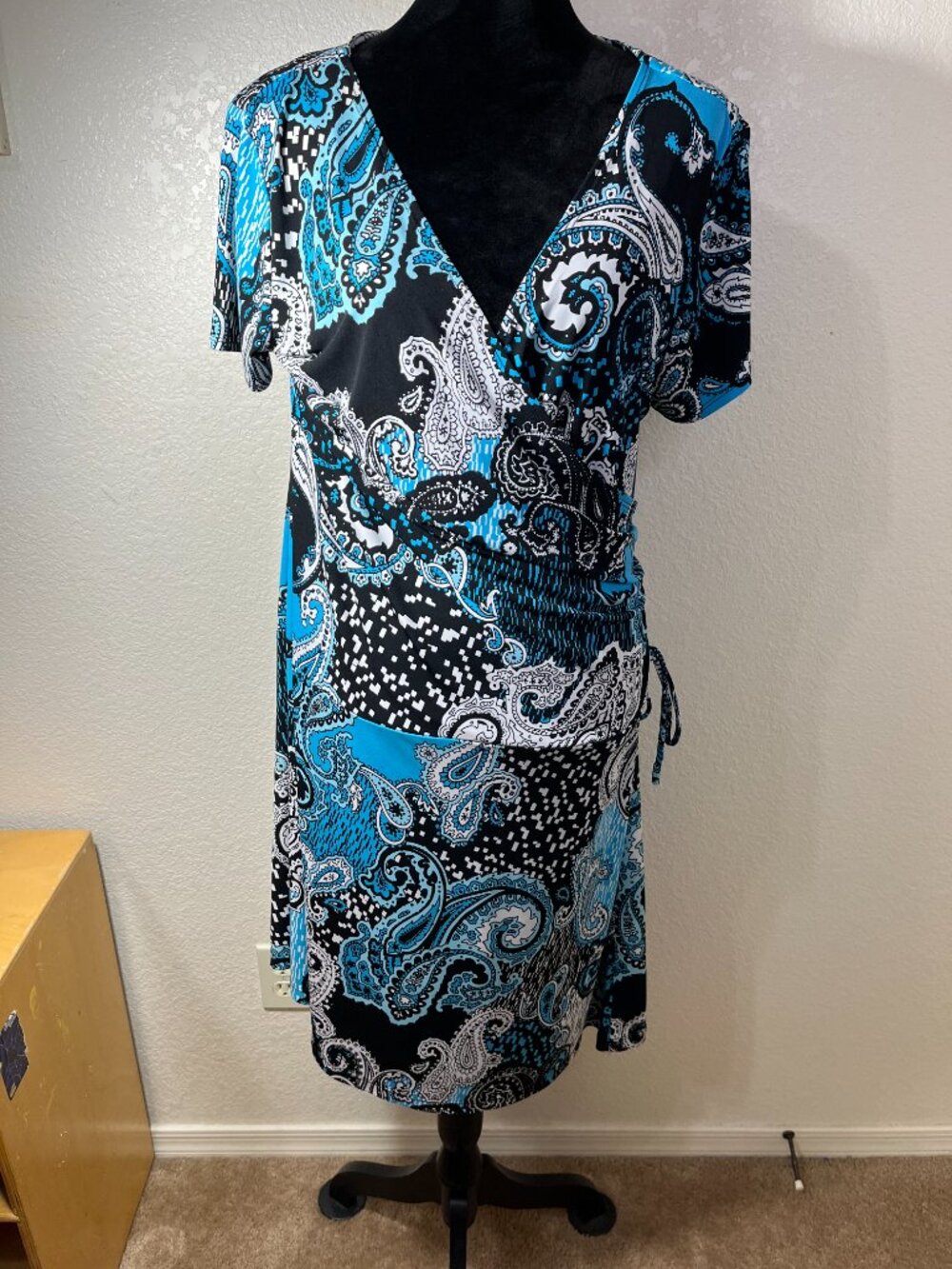 JM Collection Women's Paisley Print Wrap Dress - Size XL